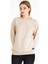 Kadın Bej Basic Bisiklet Yaka Regular Fit Rahat Sweatshirt 1