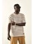 Kahve Çizgili Oversize T-Shirt 1