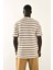 Kahve Çizgili Oversize T-Shirt 5