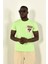 Yeşil Örgülü Cep Detay Bisiklet Yaka T-Shirt 3