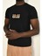 Siyah Çiçekli Örgü Detay Bisiklet Yaka Tshirt 1