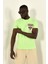 Yeşil Örgülü Cep Detay Bisiklet Yaka T-Shirt 5