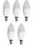 220 Volt 7 Watt 3000K Günışığı Buji Mum Avize LED Ampülü E14 Duy 5 Adet 1