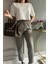 Gabardin Keten Pantolon Haki 1