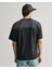 Erkek Siyah Relaxed Fit Bisiklet Yaka Logolu T-Shirt 2033014.5 3