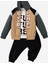 Future Baskılı Kapüşonlu Pamuk Bebek Takım 3’lü Takım Hırka Sweatshirt Alt 4