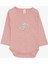 Kız Bebek Çıtçıtlı Zıbın Body Havalı Tavşancık Baskılı 9 Ay-3 Yaş, Pembe Melanj 1