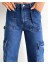 Kargo Cep Palazzo Kadın Jean Pantolon 4