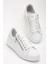 Kadın Deri Fermuarlı Spor Ayakkabı 2665 Spor Beyaz 41 2