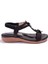 DZA07-741724910CN Siyah Günlük Ortopedik Kadın Sandalet 2