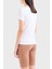Pamuklu Regular Fit Bisiklet Yaka T Shirt Kadın T Shirt 3DTT26 Tjfkz 0101 2