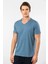 Erkek Kısakol V Yaka T-Shirt, %50 Pamuk %50 Modal 2