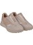 Lastikli Kadın Spor Ayakkabı Sneaker EN-7539 Bej 4