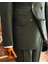 Italyan Stil Slim Fit Çizgili Ceket Pantolon Takım Elbise Yeşil T11830 4