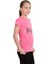Pembe Nature Baskılı Bisiklet Yaka 5-12 Yaş Tişört 2037-1 2