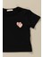 For You Kids 3'lü Love Baskılı Tshirt Atlet Tayt Siyah Takım 2