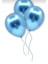 Mavi Renkli Krom Balon 5 Adet(12İNÇ) 1
