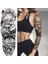 Gerçekci Göz Ve Gül Detaylı Kol Geçici Dövme Tattoo 1