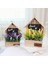 Rustik Duvara Monte Ahşap Ev - Çiçek Etli Bitkiler Bonsai Tutucu Sergileme Raf Ev Dekor A (Yurt Dışından) 3