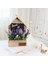 Rustik Duvara Monte Ahşap Ev - Çiçek Etli Bitkiler Bonsai Tutucu Sergileme Raf Ev Dekor A (Yurt Dışından) 5