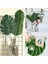 108 Paket Palmiye Yaprakları Yapay Tropikal Monstera-6 Tür Yapay Yeşil Palmiye Yaprağı Hawaii Luau Partisi Için Saplı (Yurt Dışından) 2