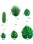 108 Paket Palmiye Yaprakları Yapay Tropikal Monstera-6 Tür Yapay Yeşil Palmiye Yaprağı Hawaii Luau Partisi Için Saplı (Yurt Dışından) 5