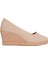 Bej Keten Espadril Dolgu Topuk 1