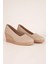 Bej Keten Espadril Dolgu Topuk 2