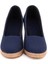 Lacivert Keten Espadril Dolgu Topuk 3
