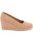 Hasır Keten Espadril Dolgu Topuk 1