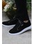 Dks 2038 Siyah Beyaz Hafif Rahat Keten Sneaker Erkek Ayakkabı 3
