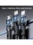 3in1 Lightning, Type-C, Micro Çıkışlı Örgülü Hızlı Data ve Şarj Kablosu 1.2m Siyah 5