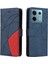 Xiaomi Redmi Not Için Kılıf 13 Pro 5g Iki Renkli Dikiş Pu Deri Flip (Yurt Dışından) 1