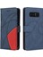 Samsung Galaxy Not 8 Için Kılıf Iki Renkli Dikiş Pu Deri Flip Folio (Yurt Dışından) 1