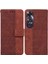 Oppo A60 4g Geometrik Kabartmalı Premium Pu Deri Kickstand Için Flip Case (Yurt Dışından) 1