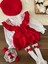 Kız Çocuk Bebek Askılı Şort Gömlek Şapka Bandana Çorap Takım Set 1