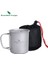TI15141B Stili Sınırsız Yolculuk Titanyum Pot Titanyum Kupa Katlanır Saplı Açık Kamp Yürüyüş Sofra Takımı 300ML 600ML L (Yurt Dışından) 3