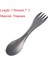 Titanyum Tarzı Tencere Spork Çatal Kaşık Sofra Takımı Gereçler Sofra Takımı Zam Açık Sırt Çantası Kampı Taşınabilir Ti Titanyum Seyahat Uzun (Yurt Dışından) 1