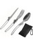 Sarı Stil Uzun Tencere Sırt Çantası Spork Çatal Paslanmaz Çelik Katlama Bıçağı Kap Kaşık Seti Combo Amp Çatal Sofra Takımı Sofra Takımı (Yurt Dışından) 2