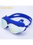 Drak Mavi Beyaz Tarzı Büyük Çerçeve Renkli Tek Parça Kulak Tıkaçları Yetişkinler Için Gözlük Hd Buğu Önleyici Su Geçirmez Yüzme Gözlükleri Düz Işık Dalış Maskesi Gözlükleri (Yurt Dışından) 1