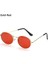 Altın-Kırmızı Tarzı Retro Alaşım Güneş Gözlüğü Kadın Metal Yuvarlak Güneş Gözlüğü Kadın Vintage Oval Güneş Gözlükleri Erkekler Için Lüks Tasarımcı Gafas De Sol (Yurt Dışından) 1