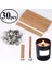 10MMX50MM Stili Ahşap Mumlar Fitil Dıy Parafin Mum Kavanoz Yapımı Kiti Mum Çekirdek Klip Tabanı ile El Yapımı Dumansız Mum Fitil Çekirdekleri (Yurt Dışından) 2