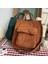 Bej Tarzı Hylhexyr Kadife Omuz Çantası Kadın Vintage Alışveriş Çantaları Fermuar Kız Öğrenci Bookbag Çanta Dış Cep ile Rahat Tote (Yurt Dışından) 5