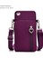 Delik Tarzı ile Mor Kadın Moda Omuz Çantası Oxford Su Geçirmez Çanta Bilek Kılıfı Cüzdan Spor Müzik Cep Telefonu Çantası Kızlar Için Crossbody Çanta (Yurt Dışından) 1