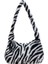 Zebra Desen Stili Moda Kadın Inek Baskı Kalıp Çantaları Kadın Kış Peluş Koltukaltı Çantaları Leopar Zebra Desen Kabarık Bez Çantalar Küçük Çantalar (Yurt Dışından) 1