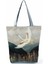 HL0736 Stili Ukiyoe Tasarım Peyzaj Baskı Çanta Japon Rahat Alışveriş Çantası Bayanlar Eko Yeniden Kullanılabilir Omuz Bakkaliye Yüksek Kapasiteli Tote (Yurt Dışından) 4