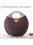 Mor Tarzı Moda Hasır Dokuma Rattan Çanta Kadın Çanta Yuvarlak Zincir Hasır Omuz Çantası Wome Bohemia Boho Çanta Için Crossbody Çanta (Yurt Dışından) 1