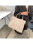 Haki Stili 32CM-15CM-26CM Moda Tasarımcıları Edebi Mektup Baskı Kadın Bez Çanta Kadın Büyük Kapasiteli Tuval Omuz Kadın Çapraz Alışveriş Çantası (Yurt Dışından) 3