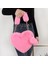 Sarı Stil 23X20CM Faux Kürk Kış Kadın Çanta Sevimli Peluş Bayanlar Kalp Şeklinde Omuz Çantası Sevimli Kadın Debriyaj Çanta Aşk Çanta Messenger Çanta (Yurt Dışından) 5