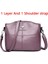 3 Katmanlar Mor Tarzı Kadın Nakış Tote Çanta Yüksek Li Deri Bayan Çanta Kadın Omuz Çantası Kadınlar Için Küçük Crossbody Çanta Ana Kesesi (Yurt Dışından) 1